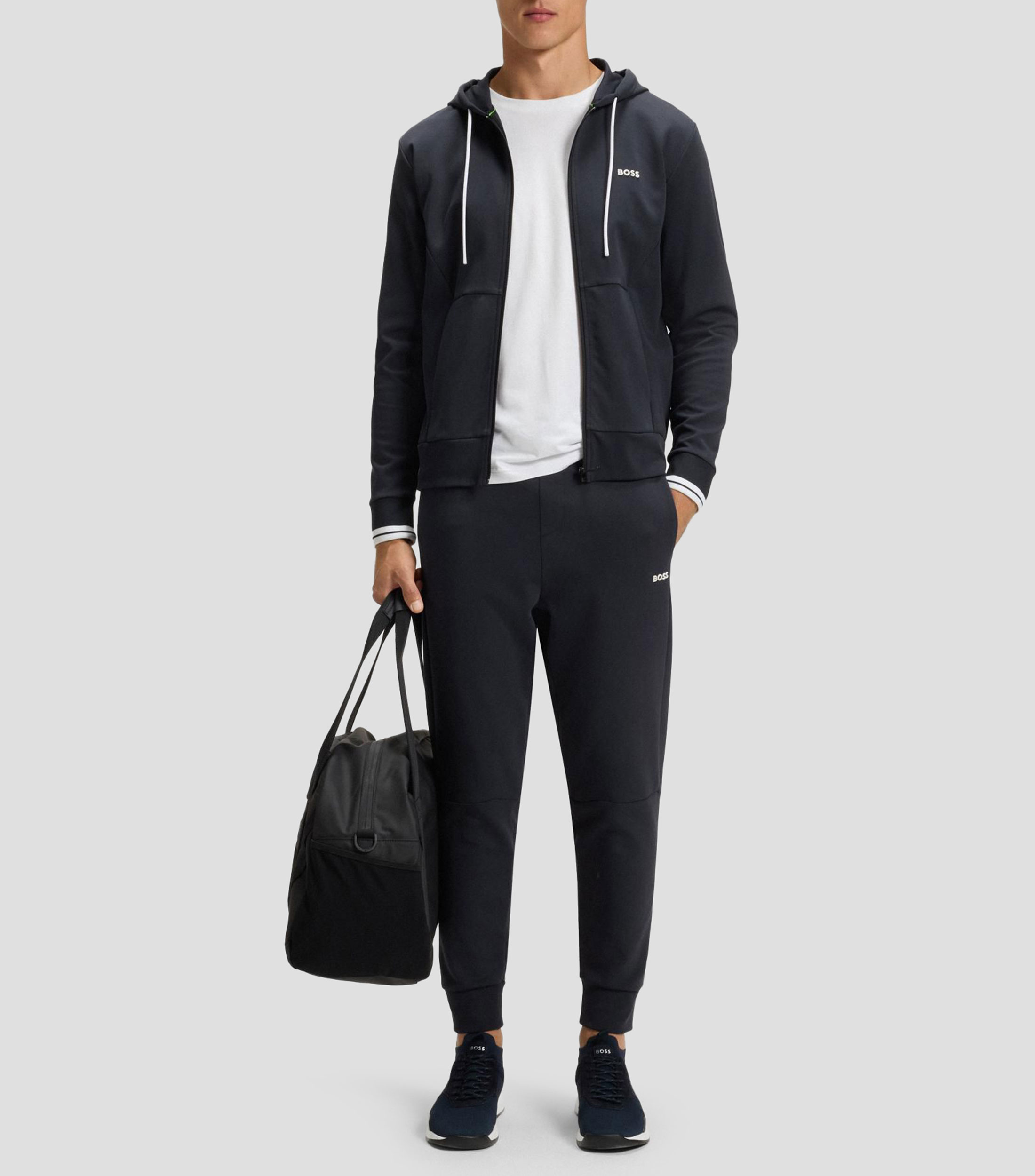 Pantalones de chándal de algodón con detalles de rayas Hombre